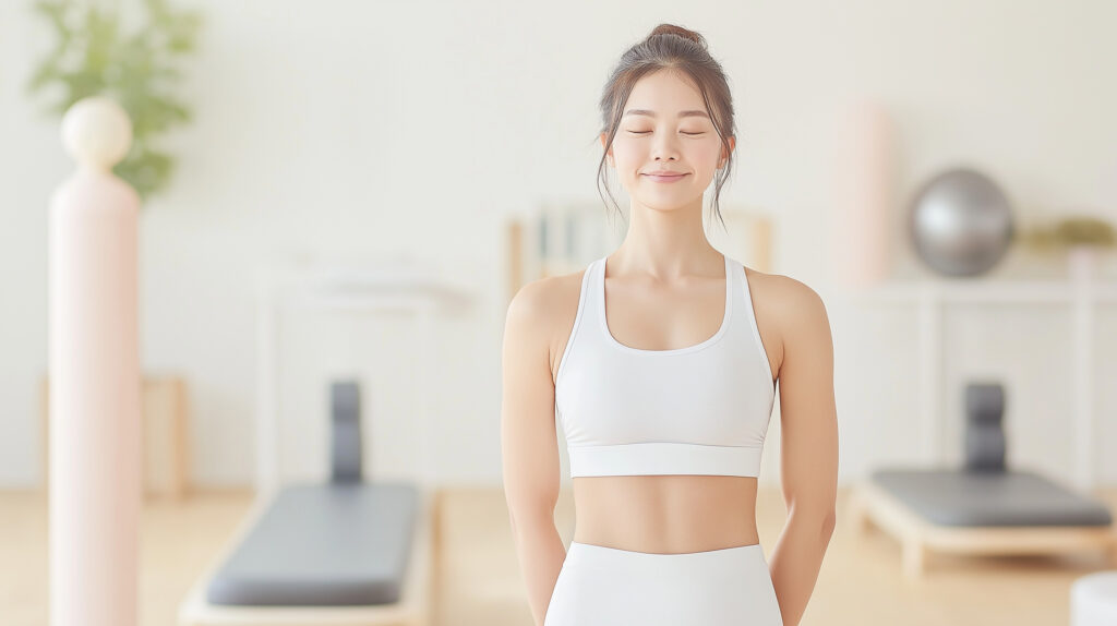 ピラティスを続けることで変化を感じている女性